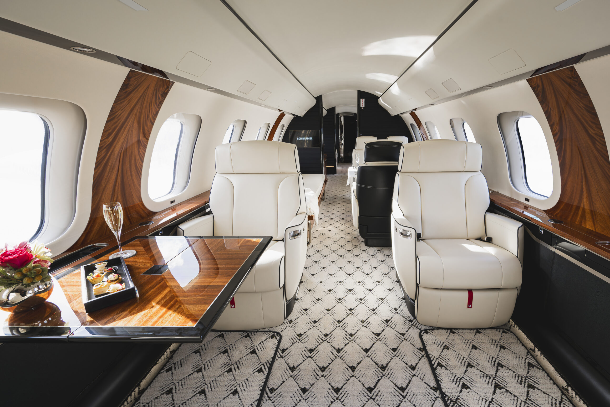 Private jet on tarmac